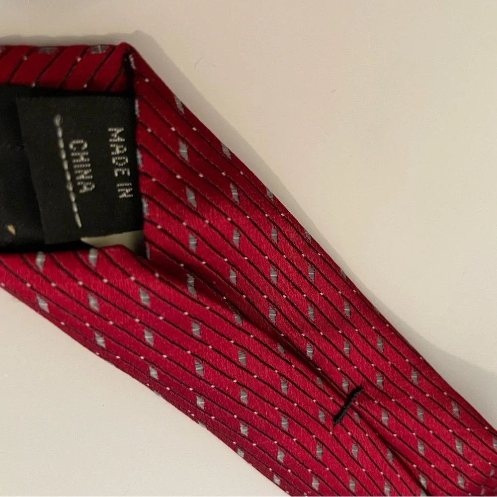 Perry Ellis‎ Portfolio Tie Red 100% Silk